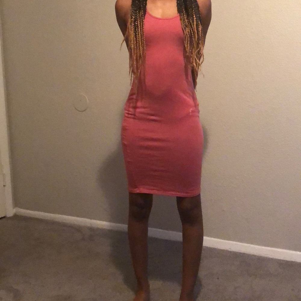 All pink dress